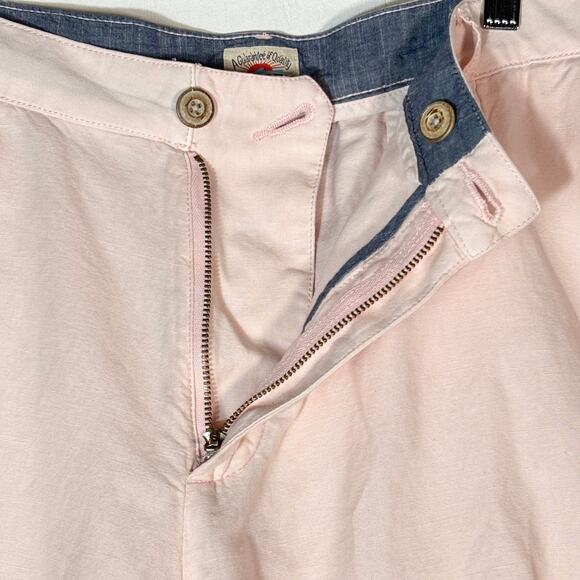 Faherty Tradewinds Linen Blend Shorts Mens 38 Chino Pink Knit Preppy‎ Beach - Picture 4 of 10